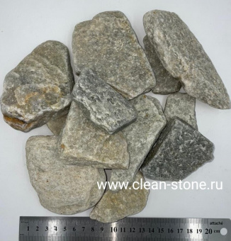 Галька Сланец кварцевый серо-желтый  40-130  